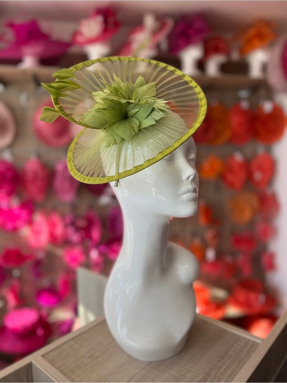 Chartreuse Lime Olive Army Jade Green Fascinator Headband from England!